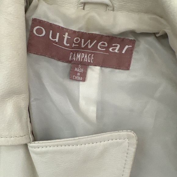 White jacket made of real leather - Picture 4 of 7